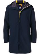 K-way Hooded Zipped Coat - Blue