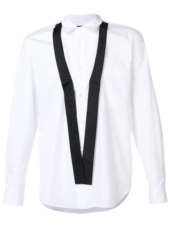 Comme Des Garçons Homme Plus Contrast Detail Shirt, Men's, Size: Xs, White, Cotton