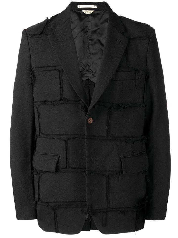 Comme Des Garçons Homme Plus Rectangular Panel Blazer - Black