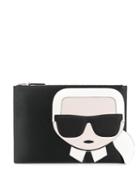 Karl Lagerfeld K/ikonic Karl Clutch Bag - Black