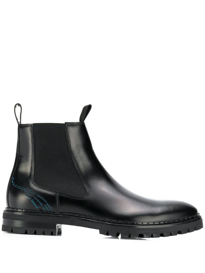 Lanvin Cut-out Chelsea Boots - Black