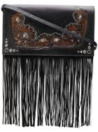 Htc Los Angeles Patterned Studded Clutch - Black