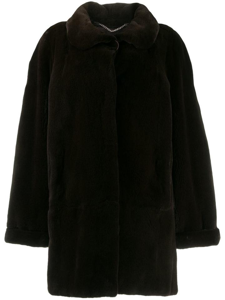 Liska Collared Coat - Brown