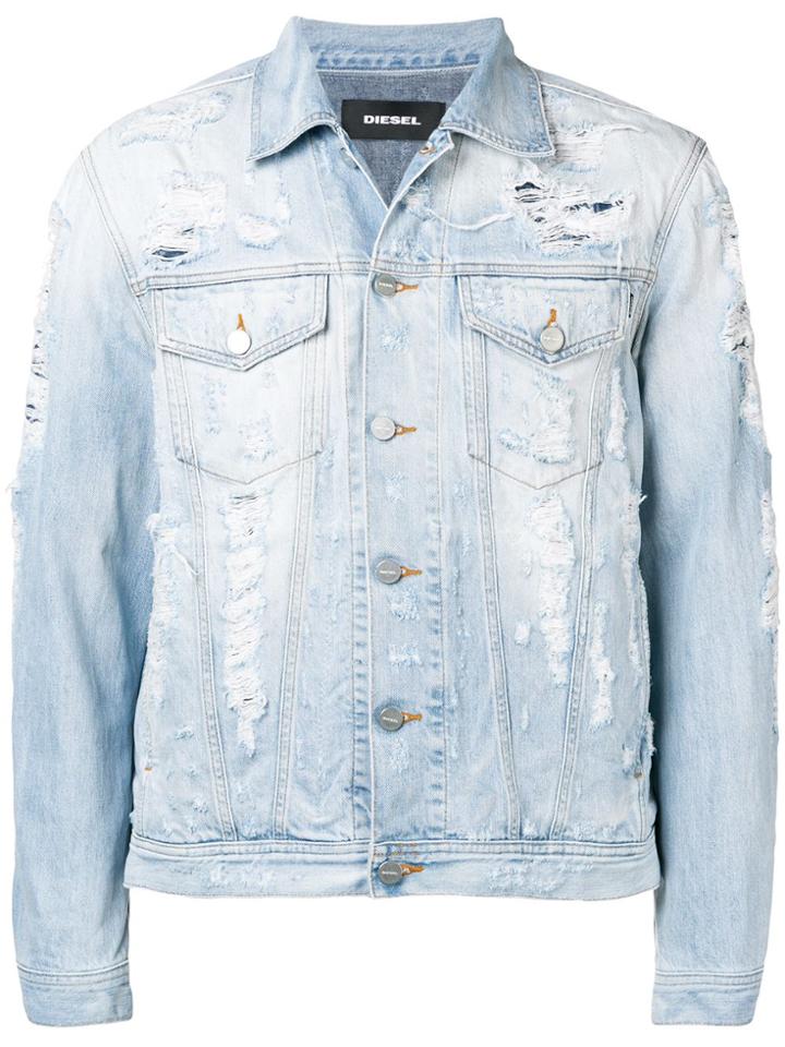 Diesel Washed Down Classic Denim Jacket - Blue