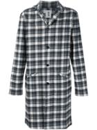 321 Plaid Mid-length Coat, Men's, Size: Small, Black, Cotton