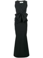 Le Petite Robe Di Chiara Boni Bow-tie Detail Long Dress - Black