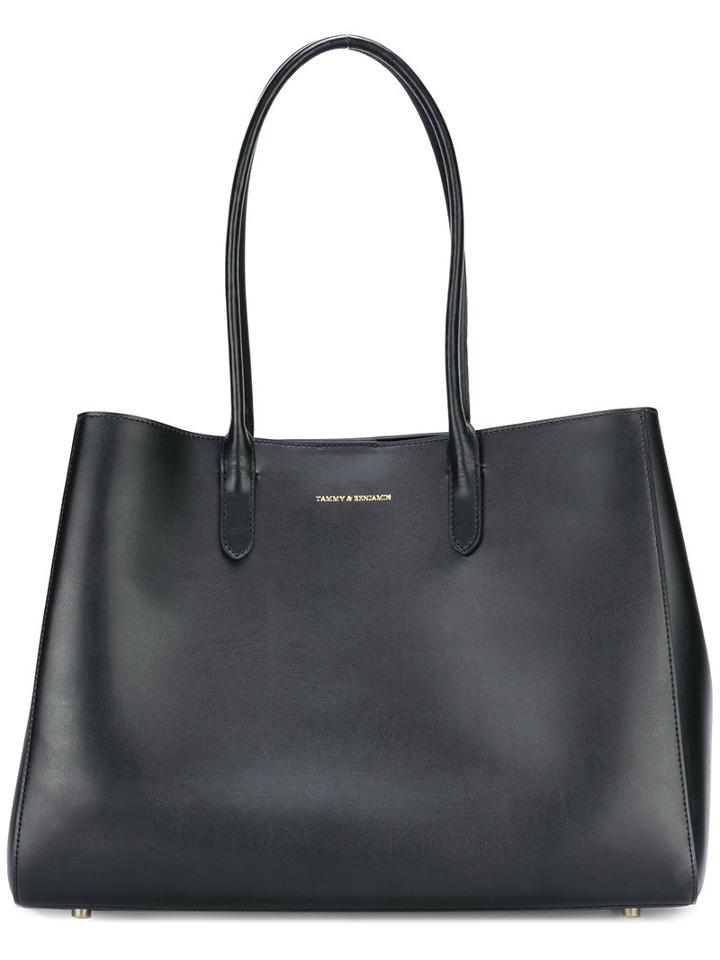 Tammy & Benjamin Nicole Tote, Black, Leather