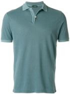 Zanone Polka Dot Polo Shirt - Blue