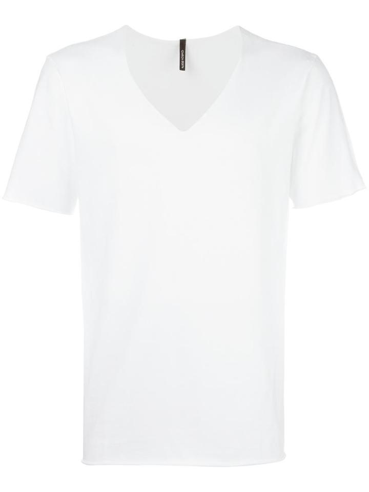 Giorgio Brato V-neck T-shirt, Men's, Size: Xs, White, Cotton