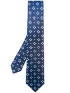 Kiton Classic Printed Tie - Blue