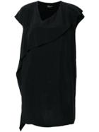 Ilaria Nistri Asymmetric Ruffle Dress - Black
