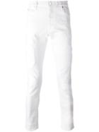 Road To Awe Distressed Slim Fit Jeans, Men's, Size: 31, White, Cotton/polyester/spandex/elastane