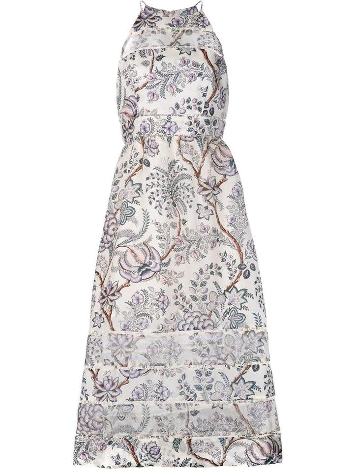 Zimmermann Floral A-line Dress, Women's, Size: 0, Nude/neutrals, Silk