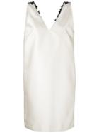 Floral Appliqué V-neck Dress - Women - Silk/cotton/polyester/polyurethane - 4, Nude/neutrals, Silk/cotton/polyester/polyurethane, 3.1 Phillip Lim