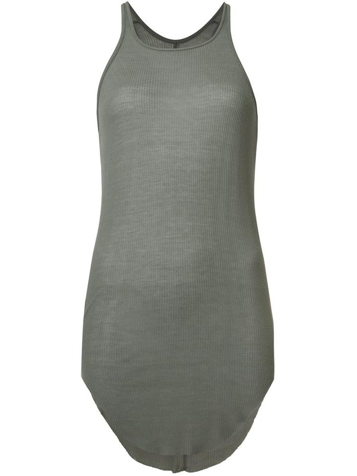 Rick Owens Long-length Vest Top, Women's, Size: 38, Green, Viscose/silk