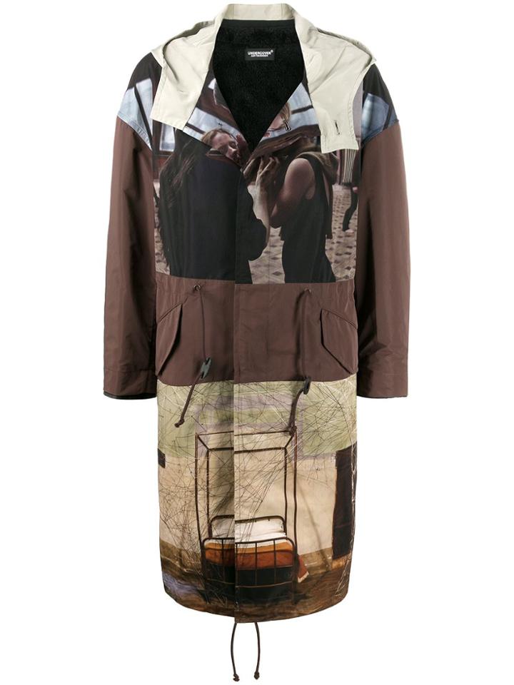 Undercover Patchwork Print Coat - Multicolour