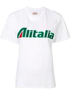 Alberta Ferretti Felt Patch Logo T-shirt - White