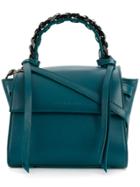Elena Ghisellini Chain Embellished Handle Tote - Blue