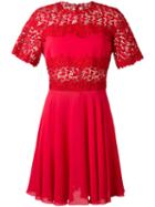 Giambattista Valli Flared Dress, Size: 44, Red, Silk/polyamide/polyester/cotton