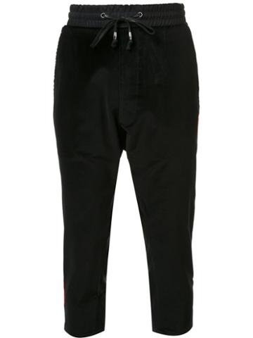 D-gnak Side Stripe Track Pants, Men's, Size: 34, Black, Cotton