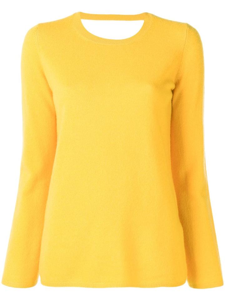 Allude Cut-out Back Jumper - Yellow