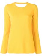 Allude Cut-out Back Jumper - Yellow