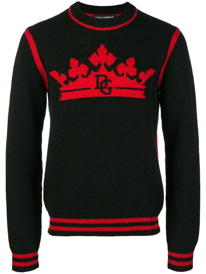 Dolce & Gabbana Crown Logo Jumper - Black