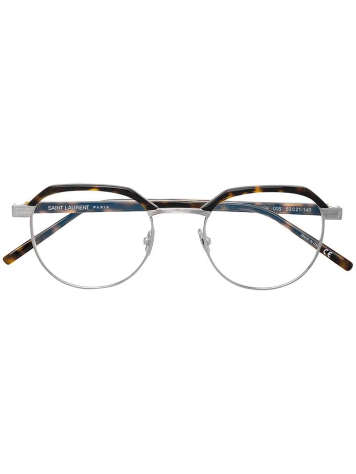 Saint Laurent Eyewear Round-framed Glasses - Metallic