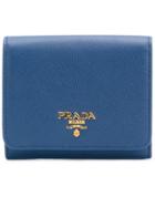 Prada Logo Wallet - Blue