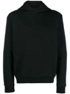 Emporio Armani Embroidered Brand Eagle Hoodie - Black