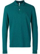 Sun 68 Longsleeved Polo Shirt Jumper - Green