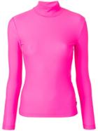 Balenciaga Long Sleeve Turtleneck Top - Pink