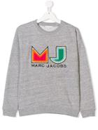 Little Marc Jacobs Teen Logo Embroidered Sweatshirt - Grey