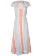 Gabriela Hearst Embellished Sheer Flared Dress, Women's, Size: 40, Blue, Polyester