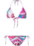 Emilio Pucci Printed Triangle Bikini - Pink