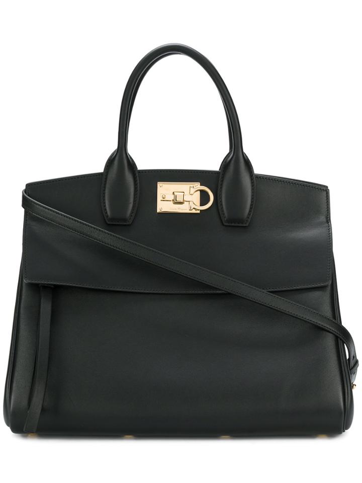 Salvatore Ferragamo Medium Studio Bag - Black