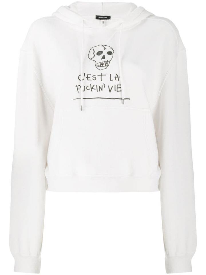 R13 C'est La Vie Hoodie - White