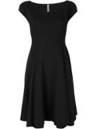 Antonio Marras Shortsleeved Flared Dress, Women's, Size: M, Black, Polyester/spandex/elastane