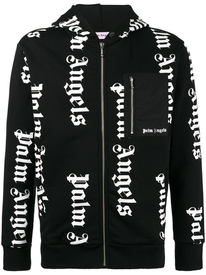 Palm Angels Maxi Logo Hoodie - Black