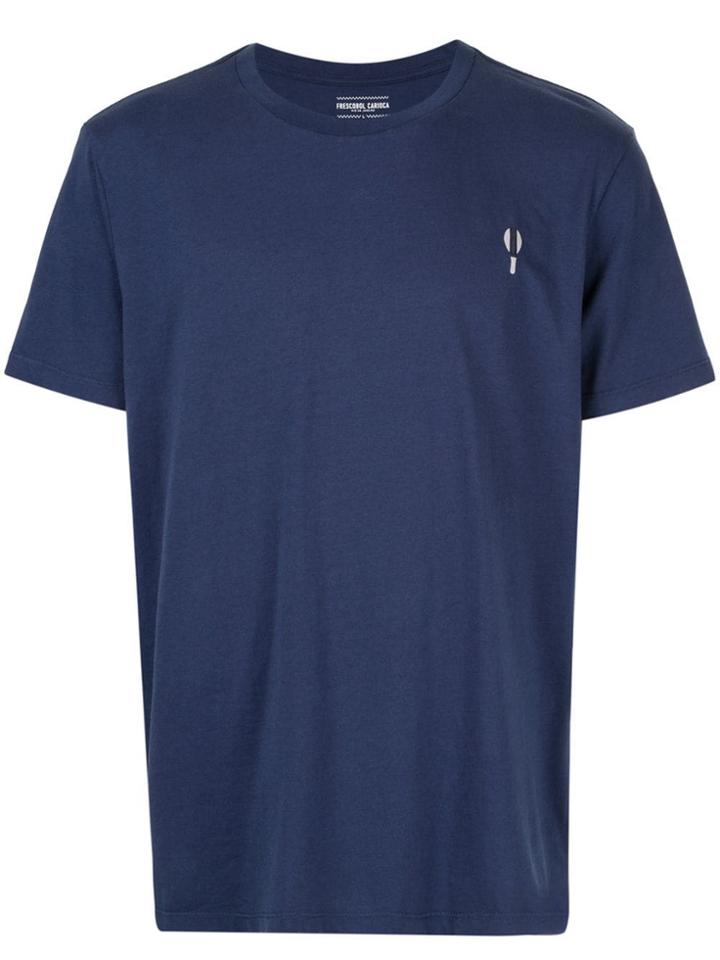 Frescobol Carioca Logo Embroidered T-shirt - Blue