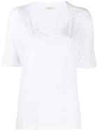 Closed Short-sleeve Flared T-shirt - White