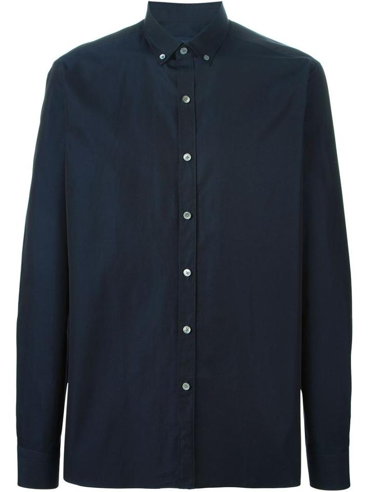 Lanvin Classic Shirt, Men's, Size: 41, Blue, Cotton