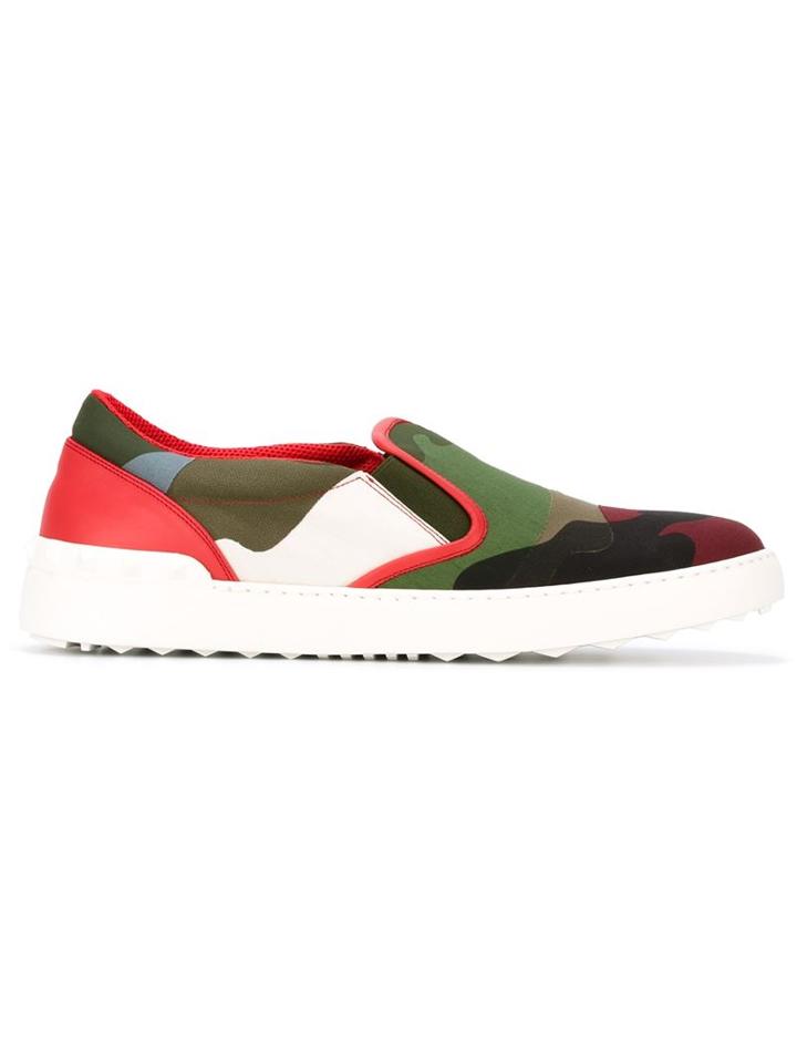 Valentino Garavani Camouflage Slip-on Sneakers