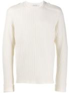 Neil Barrett Ribbed Knit Sweater - White