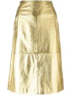 L'autre Chose Pencil Skirt, Women's, Size: 40, Grey, Leather