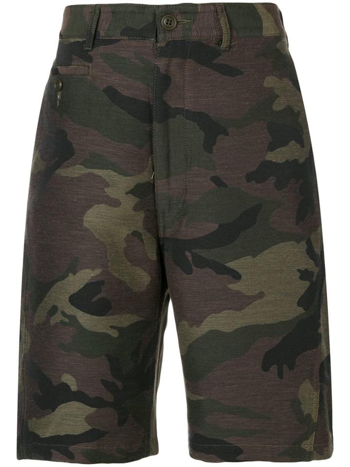 Junya Watanabe Man Camouflage-print Bermuda Shorts - Green
