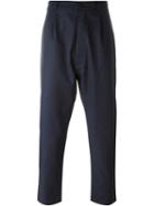 Sunnei Drop Crotch Trousers, Men's, Size: Xl, Blue, Polyamide/cotton