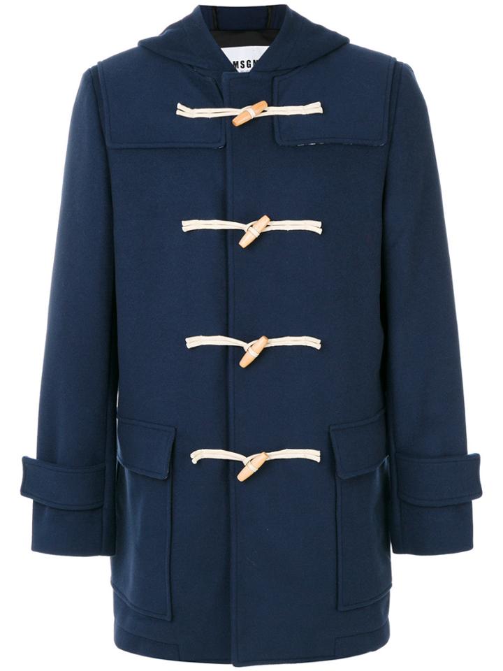 Msgm Classic Duffle Coat - Blue