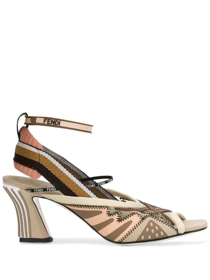 Fendi Technical Mesh Sandals - Neutrals
