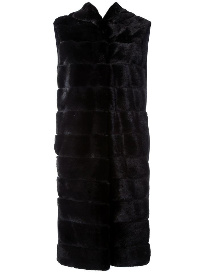 Liska - Malottika Gilet - Women - Mink Fur/cashmere - S, Black, Mink Fur/cashmere
